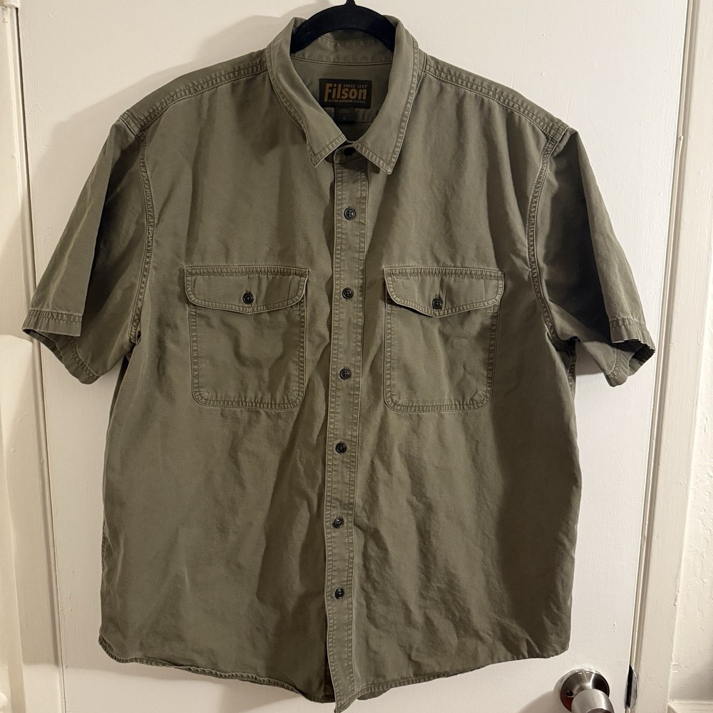 Filson Olive Green Casual Button Down Shirt